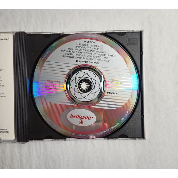 Bon Jovi Slippery When Wet Vintage Tested Rock CD Polygram 1988 Pre-owned - Picture 2 of 7